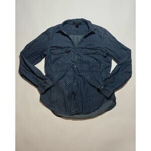 Nine West Polka Dot Denim Button Up Top – Size Small (Women's)